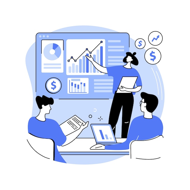 Gerente de finanças isolado ilustrações vetoriais de desenhos animados