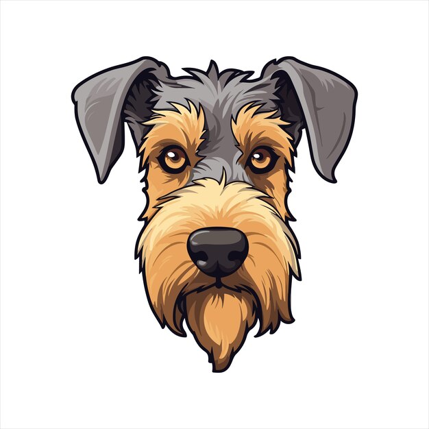 German hunting terrier raça de cão cartoon kawaii personagem animal pet ilustração de adesivo isolado