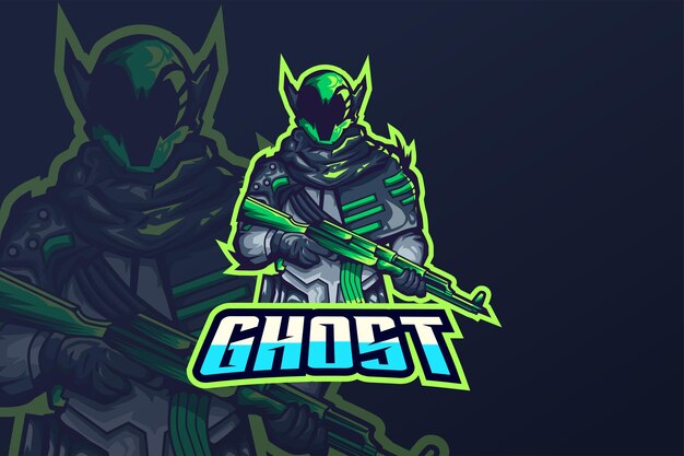 Ghost - modelo de logotipo esport