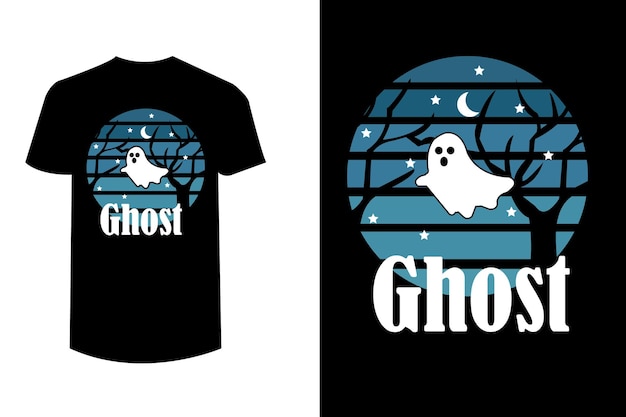 Ghost t shirt design retro vintage