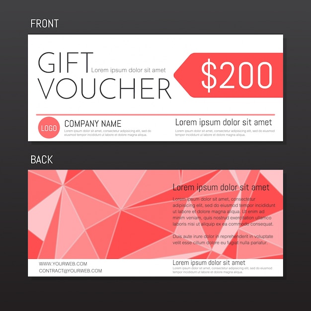 Gift voucher vector background para banner, poster, flyer