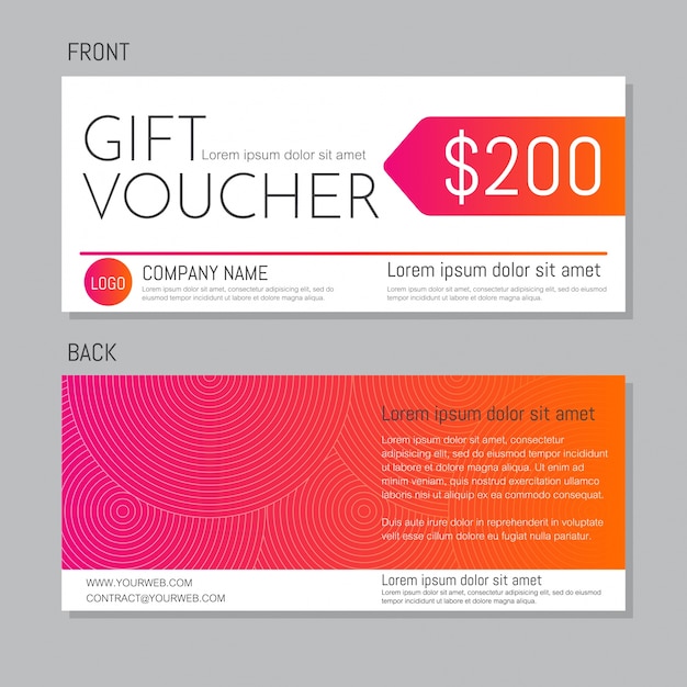 Vetor gift voucher vector background para banner, poster, flyer