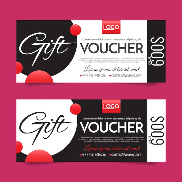 Gift voucher vector background para banner, poster, flyer