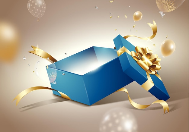 Giftbox feliz aniversário celebração promoção de inauguração