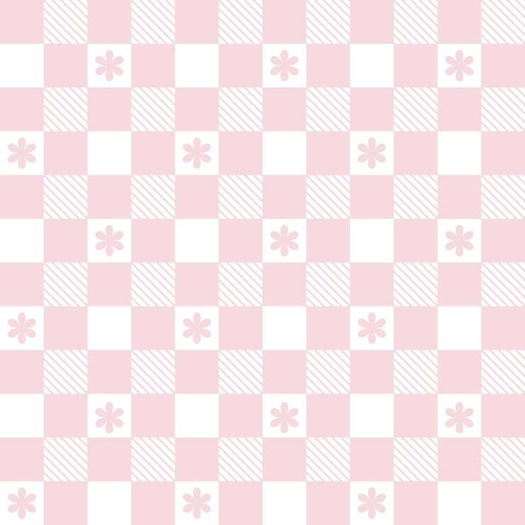 Vetor gingham padrão de verificação com flores sem costura vichy verificação gráfico plaid para pano de mesa de lenço