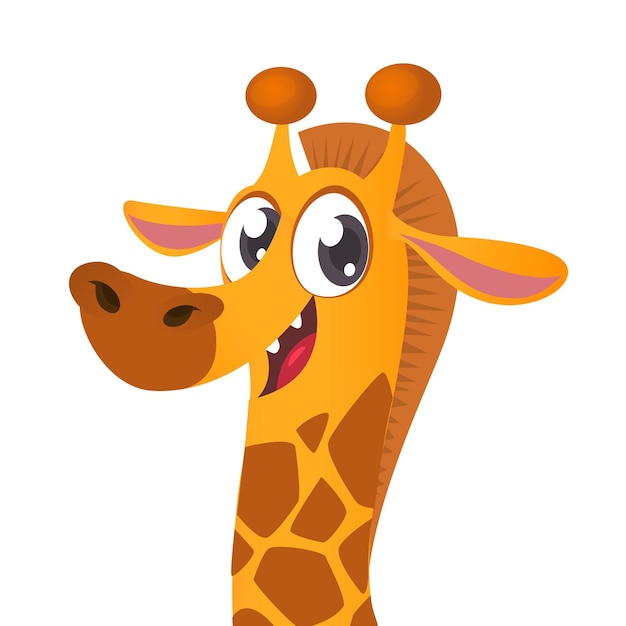 Vetor girafa de desenho animado vector ilustração de girafa