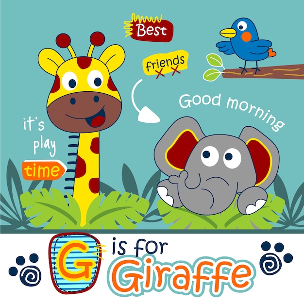 Girafa e elefante