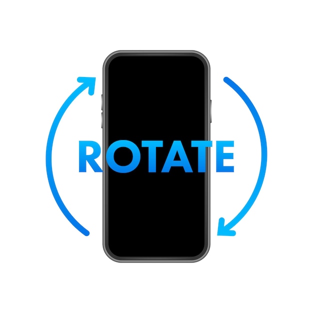 Gire o ícone isolado do smartphone. símbolo de rotação do dispositivo. vire seu aparelho.