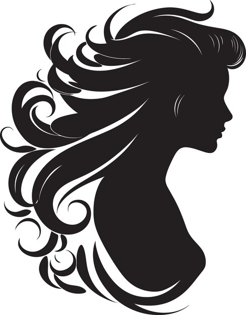 Vetor glamour em ação uma ilustração vetorial de um cabeleireiro em movimento