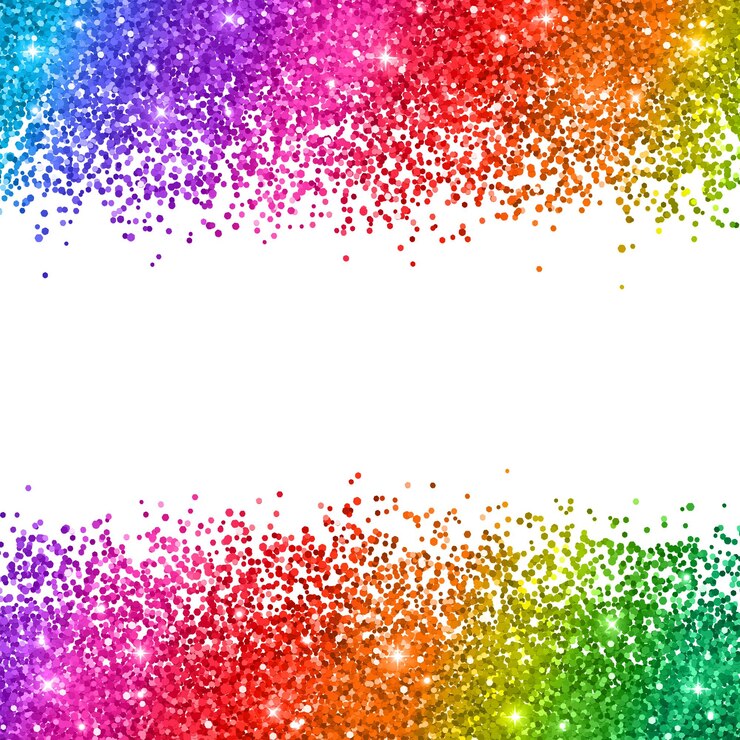 Vetor glitter multicolorido no fundo branco vetor grátis