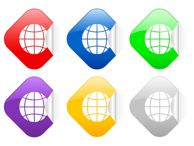 globo adesivos quadrados