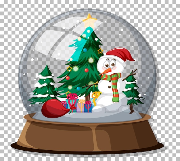 Globo de neve no fundo da grade