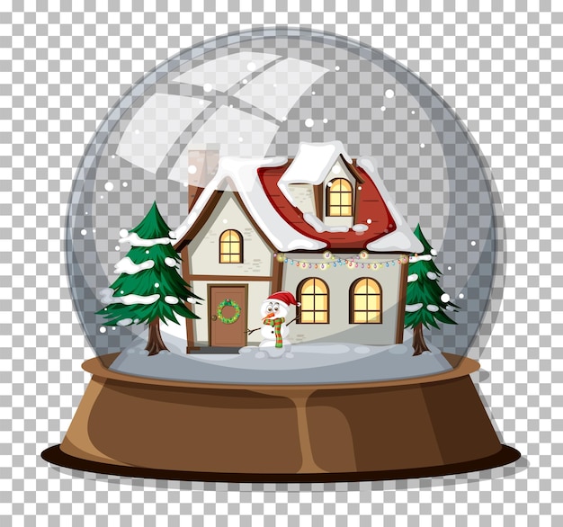 Globo de neve no fundo da grade