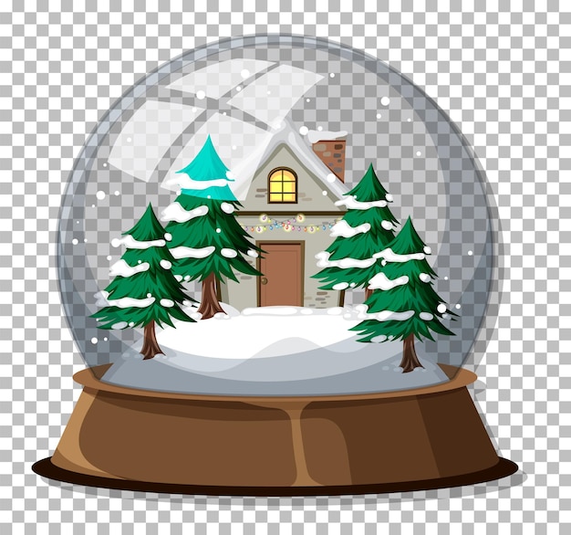 Globo de neve no fundo da grade