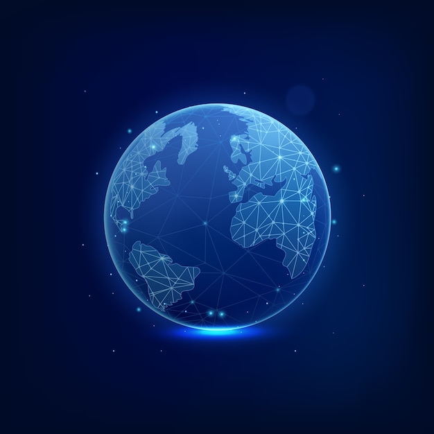 Globo do mundo em ilustração de estilo realista
