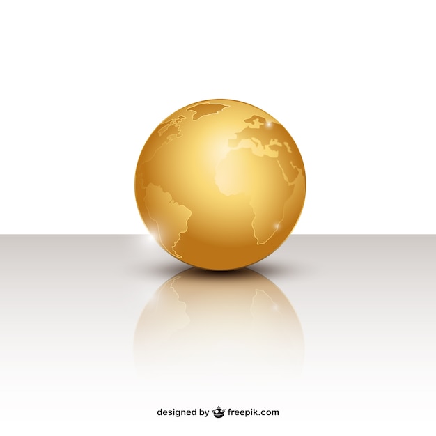 Vetor globo dourado