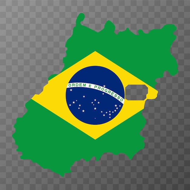 Goias mapa estado do Brasil ilustração vetorial