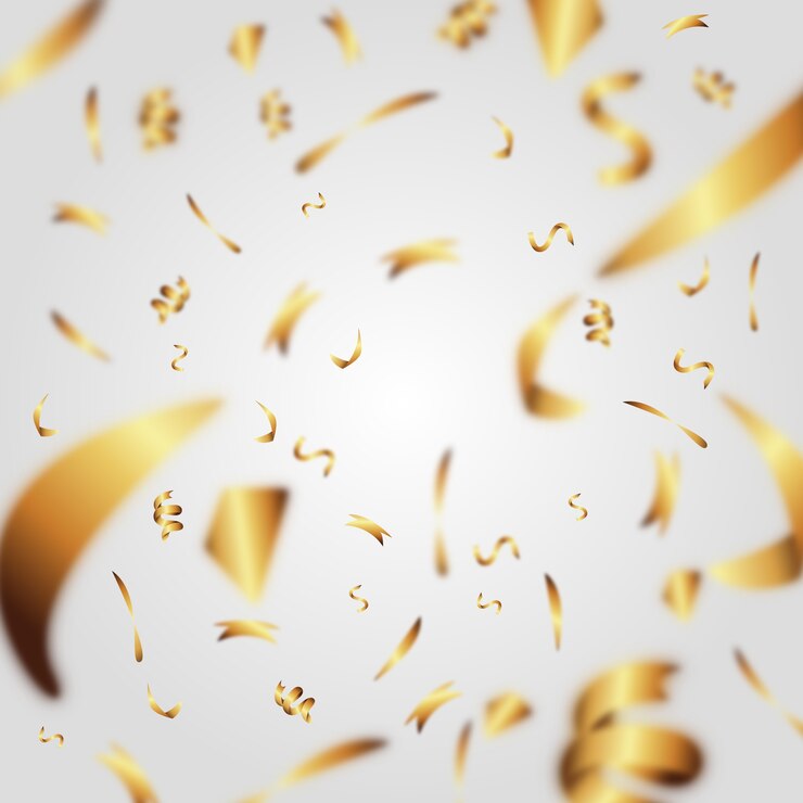 Vetor golden confeti