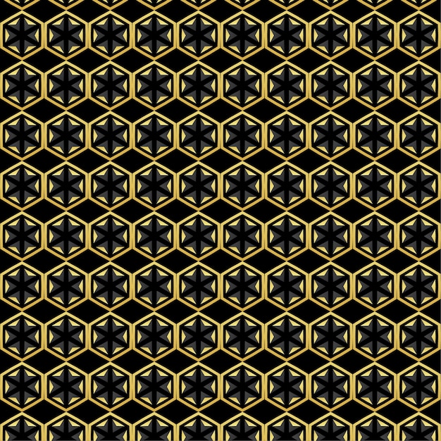 Golden hexagon pettern