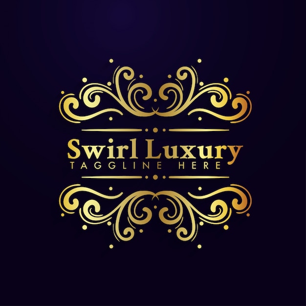 Golden swirl luxury logo