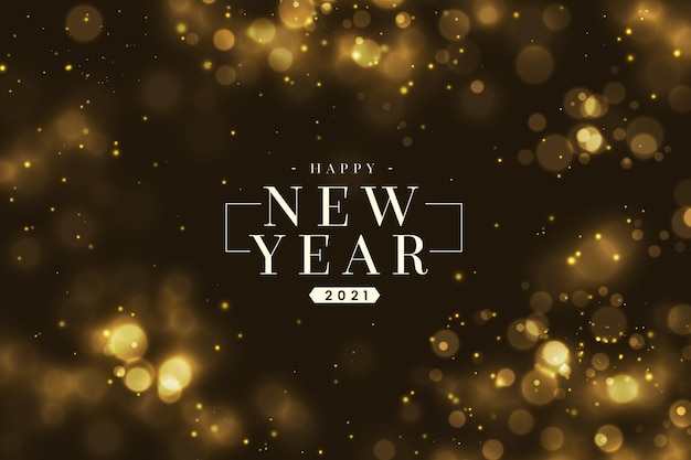 Golden turva feliz ano novo 2021