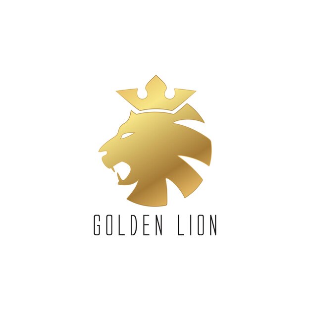 Goldenlion marca símbolo design gráfico minimalistalogotipo