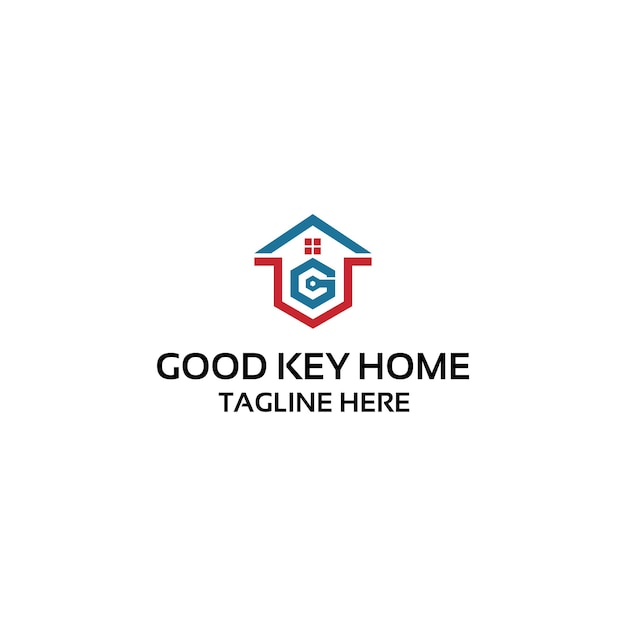 Vetor good key home logo template