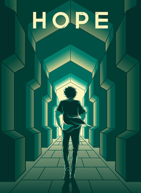 Good Man Walk View Back Illustration Vector