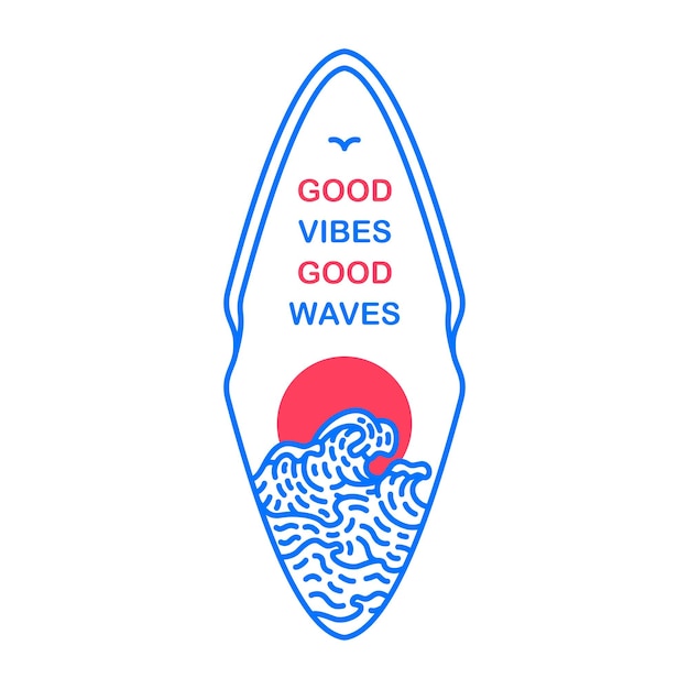 Good vibes good waves 1 vista para o mar para surfe