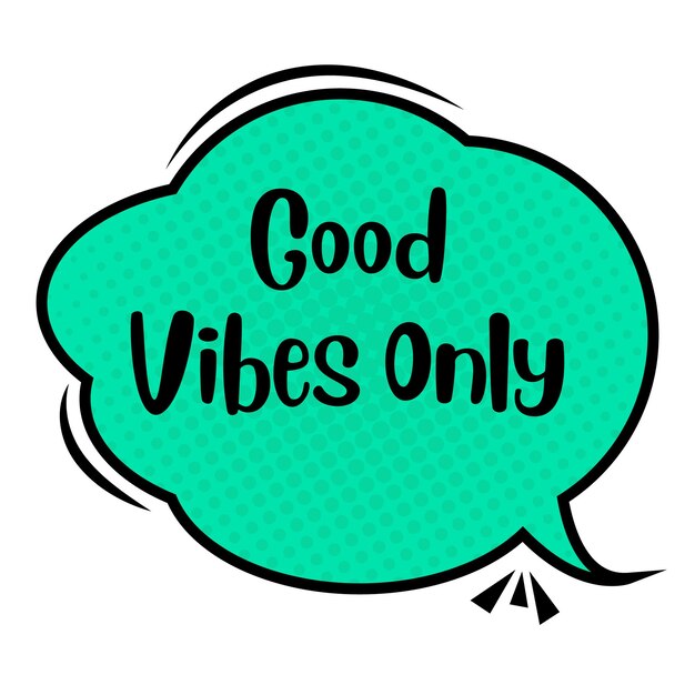 Good Vibes Only Messages Sticker Design lettering sticker mensagem tipográfica emblema de chat