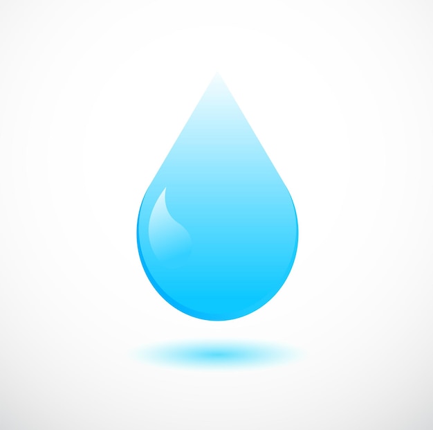Gota de água azul ícone isolado ilustração vetorial