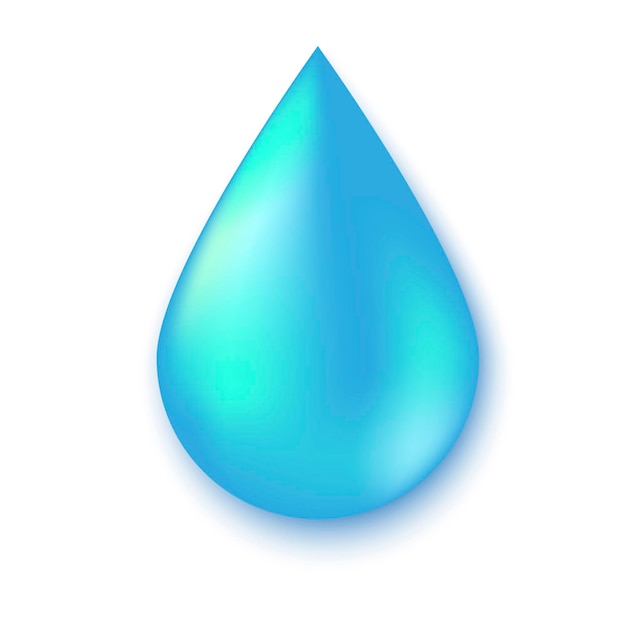 Vetor gota de água ícone de líquido de gota de chuva azul ilustração de ícone de vetor de pureza
