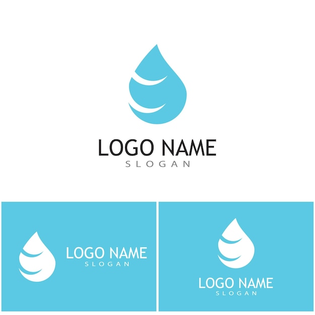 Gota de água logo template vector illustration design