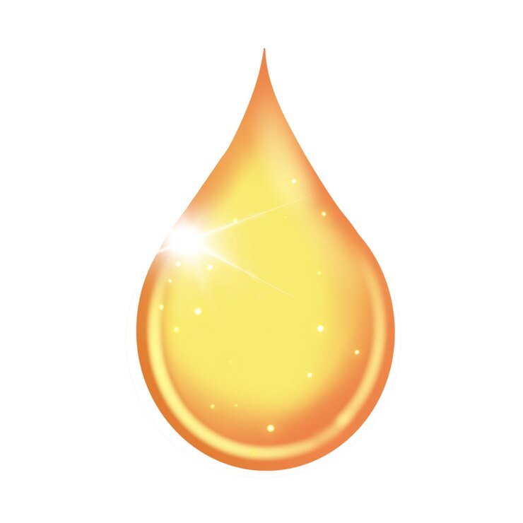 Vetor gota de água óleo de ouro amarelo