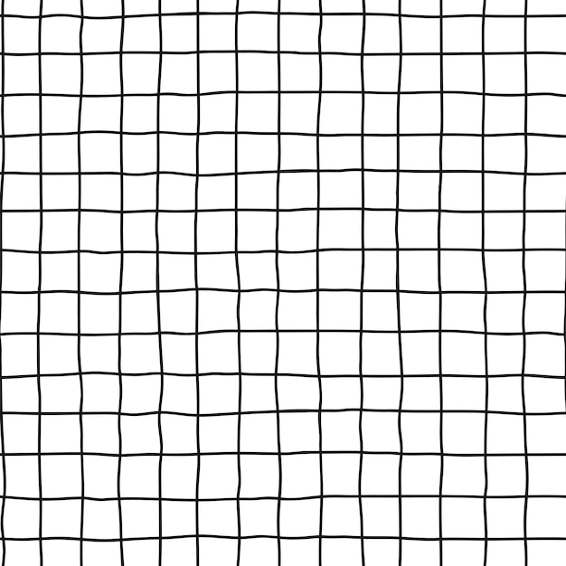 Grade de padrão de vetor de repetição xadrez sem costura Textura geométrica de xadrez preto Padrão de linha de cruzamento