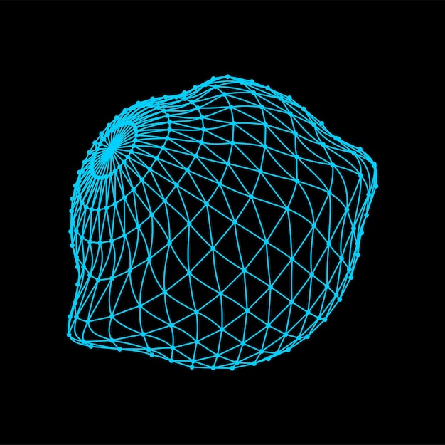 Grade de proteção de forma de esfera futurista geométrica