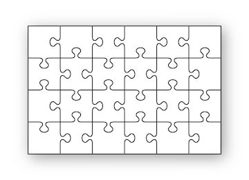 Grade De Quebra- Cabeça. Quebra-cabeça 24 Peças Ilustração do