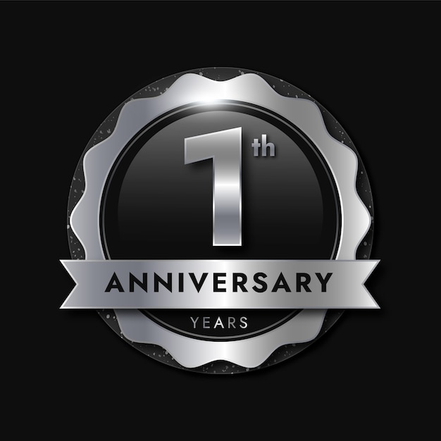 Gradiente 1 ano de aniversário ou design de aniversário