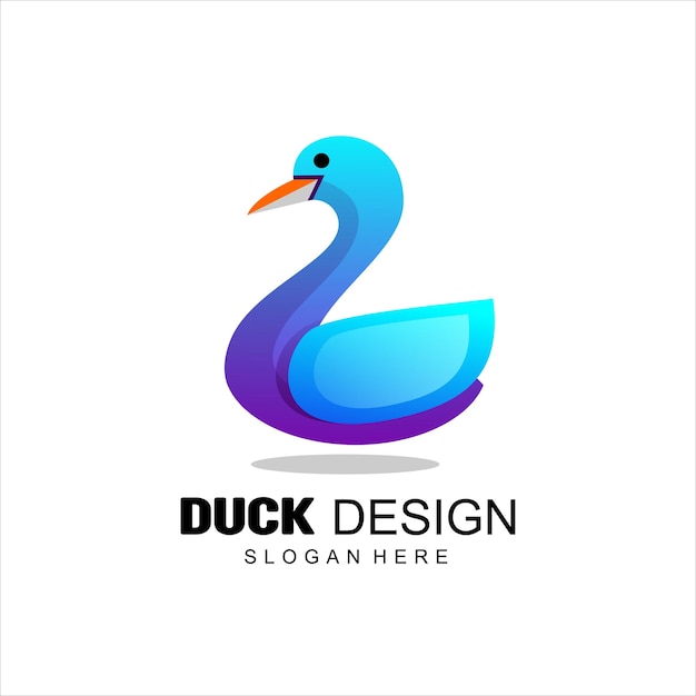 Gradiente colorido do logotipo do pato