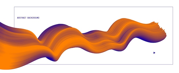 Gradiente cor 3D forma fluida vetor abstrato, elemento de design dimensional dinâmico em movimento, estilo moderno na moda.