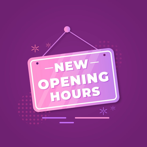 Gradiente de login do novo horário de funcionamento