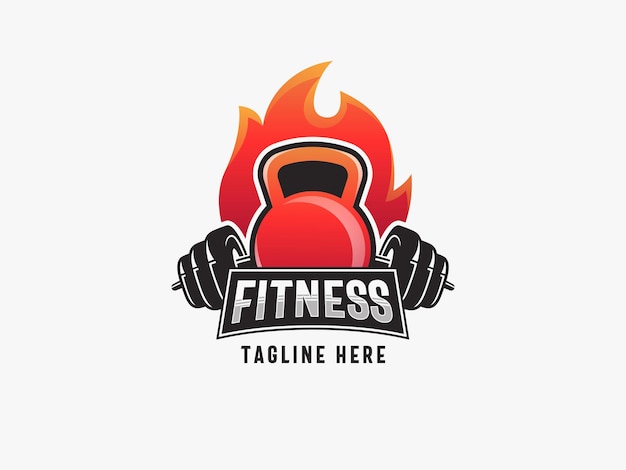 Vetor gradiente de logotipo de cuidados saudáveis vector fitness e crossfit