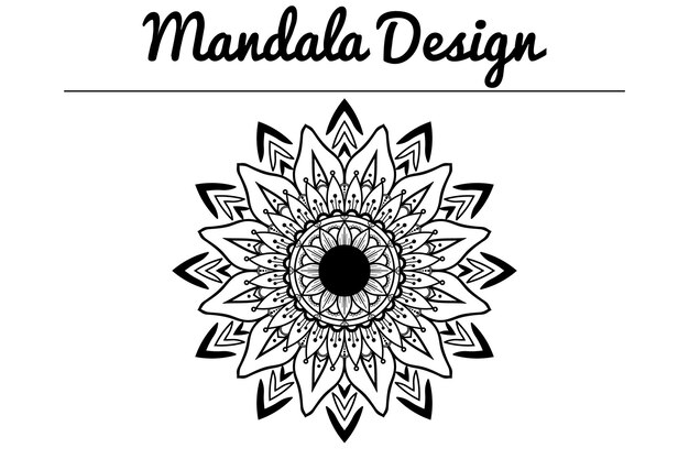 Vetor gradiente de luxo floral em fundo de design de mandala isolado branco