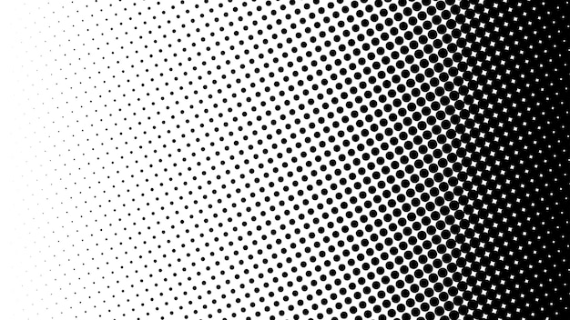Gradiente de pontos pretos de meio-tom em um fundo branco textura de arte pop fundo em quadrinhos ilustração vetorial