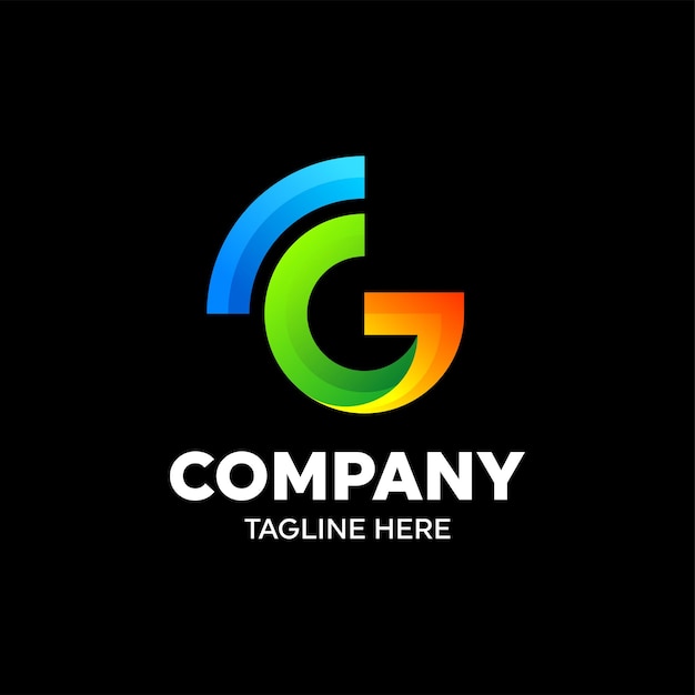Gradiente do logotipo do ícone da letra g