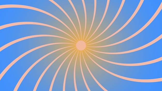 Vetor gradiente estético azul e amarelo spin hélice espiral ilustração de fundo sunburst perfeito para pano de fundo papel de parede banner fundo de cartão postal para seu projeto