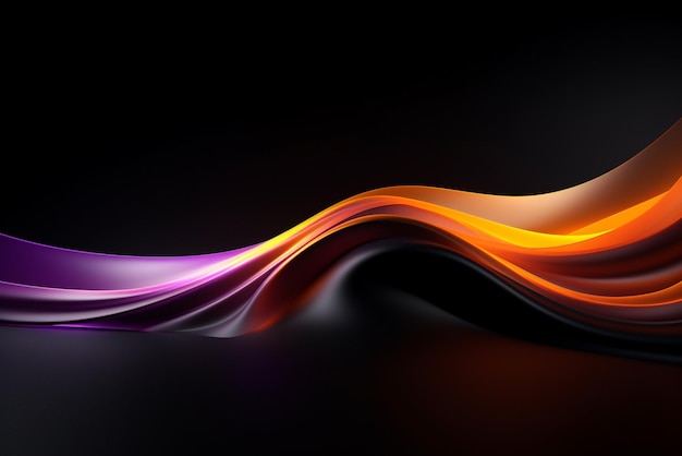 Gradiente ondas de fumaça de moda papel de parede de fundo colorido 3d render criativo estilo de fumo swoosh