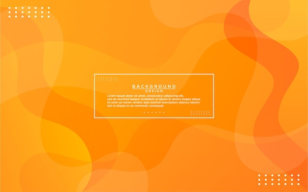 Gradiente Vector de fundo de ondas laranja Composição de formas de gradiente fluido