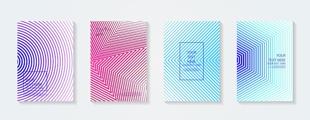 Gradientes coloridos dinâmicos padrões geométricos futuros cores modelo de cartaz completo