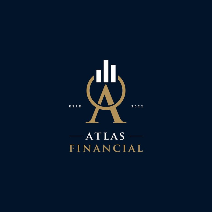 Gráfico de barras com inspiração de design de logotipo de letra inicial A